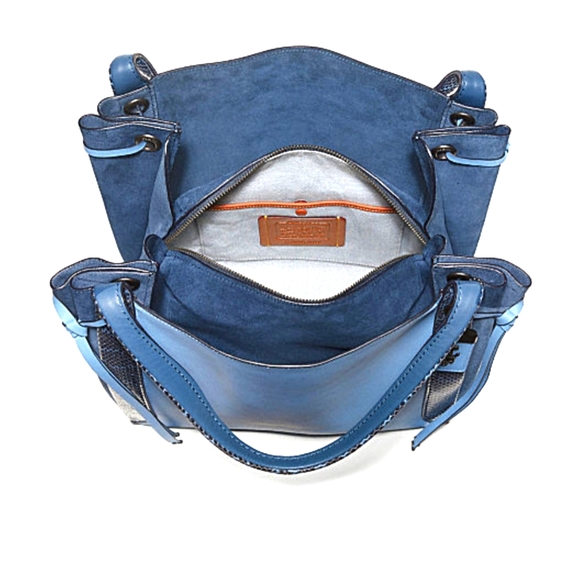 NWT: Coach Mixed Leather & Snake Harmony Carryall - Picture 4 of 12